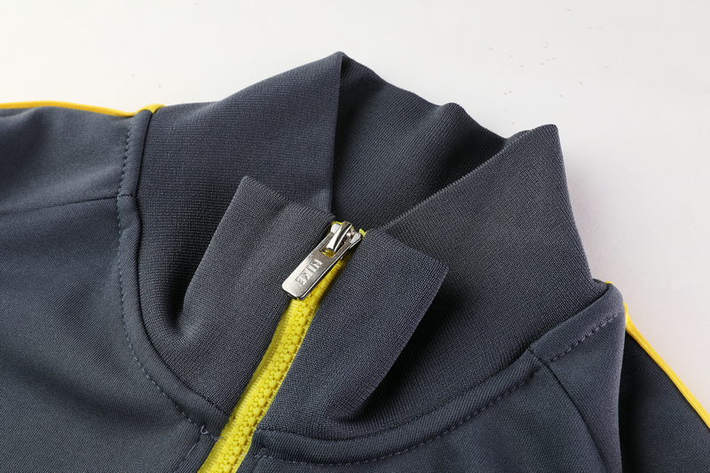 19-20 Inter Milan Gray Yellow High Neck Collar Training Kit - Click Image to Close